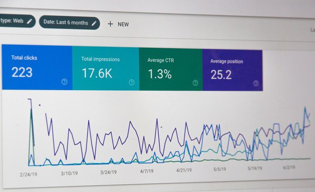 A site showing important SEO metrics