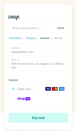 mobile friendly checkout