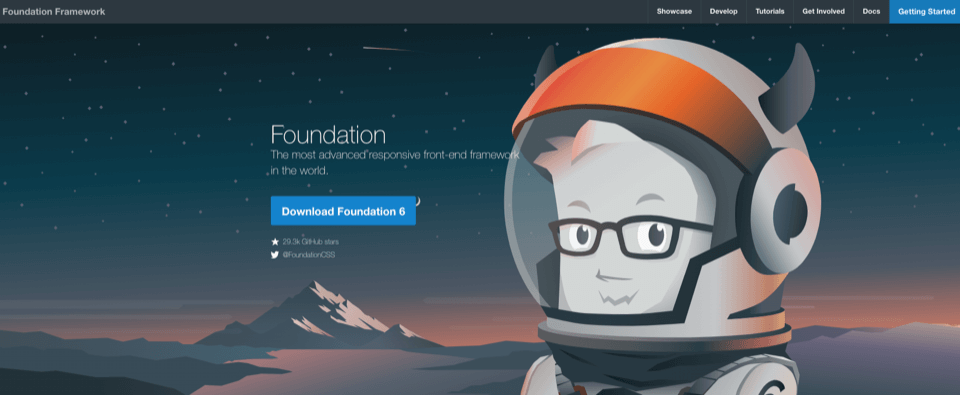 The front-end tool Foundation’s development website