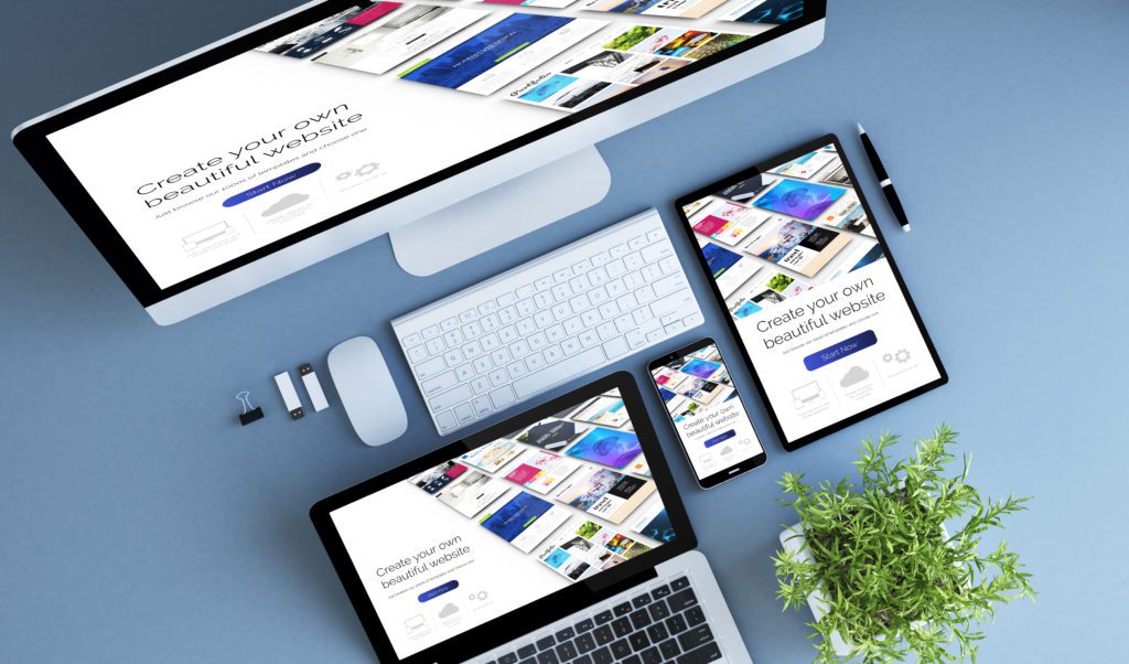 Create your own beautiful website mockup on desktop, tablet, and mobile screens