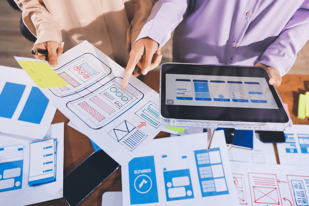 Multiple charts, tablet and mobile device